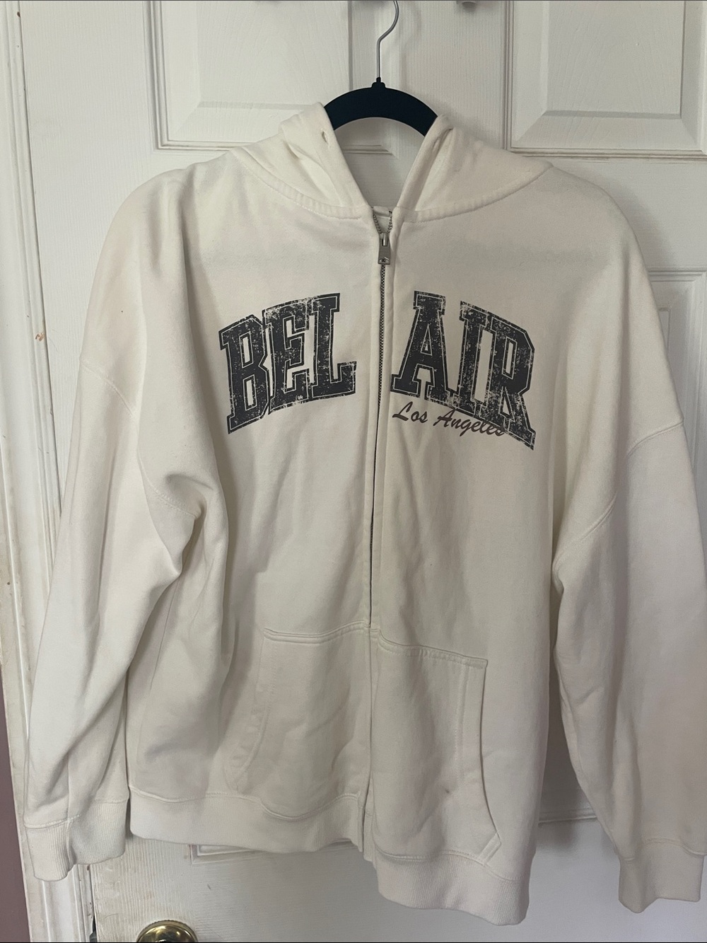Over sized zip up sweatier from garage.